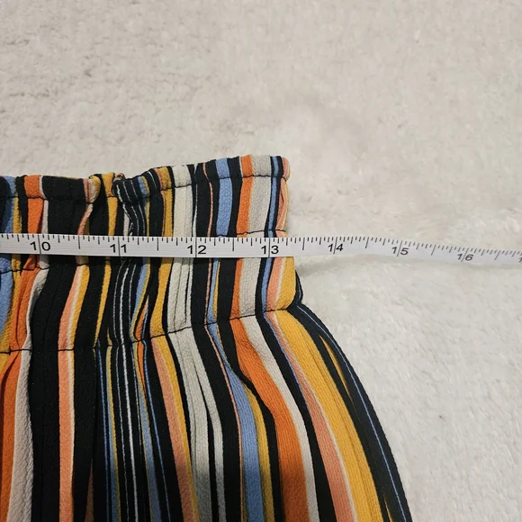 NEW Bershka Wide Leg Colorful Pants Size L Baggy Stripes Bohemian Retro 70s - Picture 5 of 7